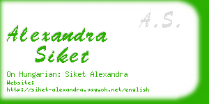 alexandra siket business card